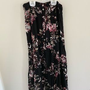 Tully’s button up floral skirt